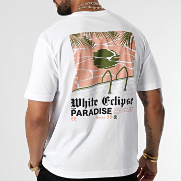  Luxury Lovers - Tee Shirt Oversize Large White Eclipse Paradise Pool Blanc