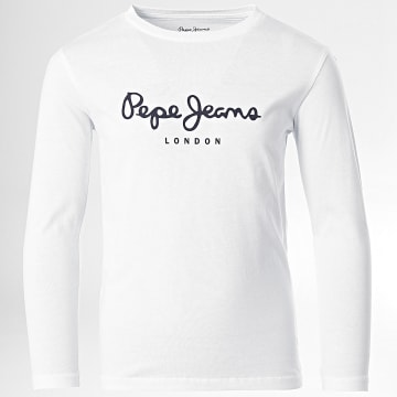  Pepe Jeans - Tee Shirt Manches Longues Enfant New Herman Blanc