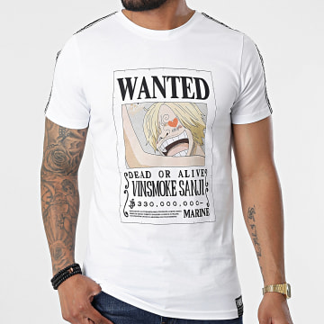  One Piece - Tee Shirt A Bandes Wanted Sanji Blanc