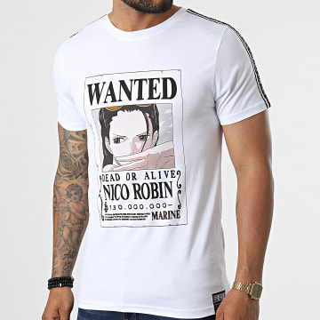  One Piece - Tee Shirt A Bandes Wanted Robin Blanc