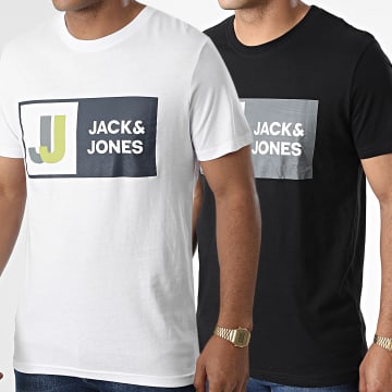  Jack And Jones - Lot De 2 Tee Shirts Logan Noir Blanc