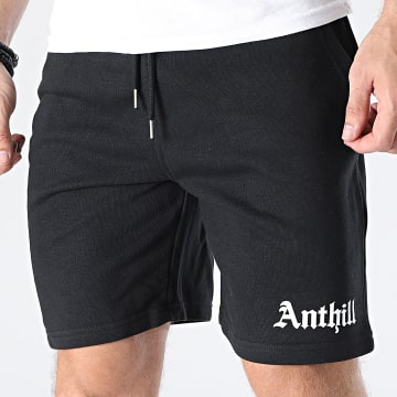 Anthill - Pantalón Corto Gótico Negro Blanco