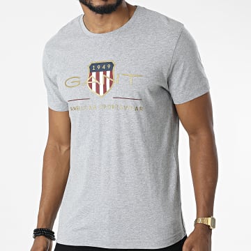  Gant - Tee Shirt Archive Shield 2003099 Gris Chiné