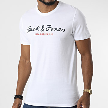  Jack And Jones - Tee Shirt Berg Upscaled 12216272 Blanc