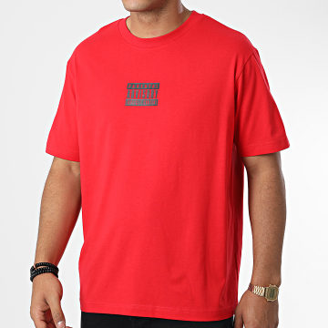Parental Advisory - Oversize Camiseta Large Small Tag Rojo Negro