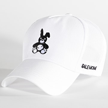 Sale Môme Paris - Cappello Trucker White Black Rabbit