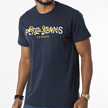  Pepe Jeans - Tee Shirt Thierry PM508527 Bleu Marine