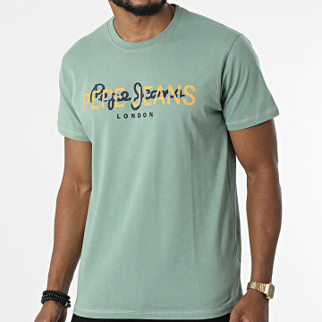  Pepe Jeans - Tee Shirt Thierry PM508527 Vert Clair