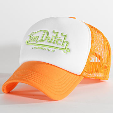  Von Dutch - Casquette Trucker Atlanta Blanc Orange