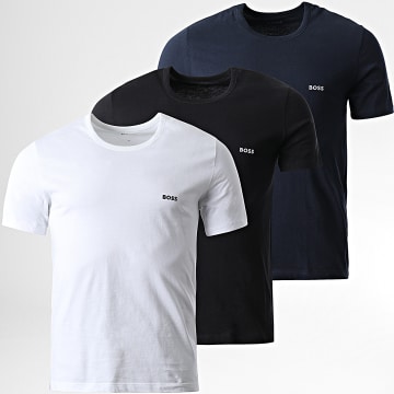 BOSS - Juego De 3 Camisetas Clásicas 50475284 Blanco Negro Azul Marino