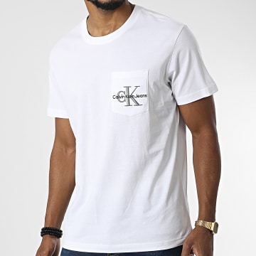  Calvin Klein - Tee Shirt Poche 0856 Blanc