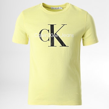 Calvin Klein - Maglietta da bambino con logo monogramma 0267 giallo