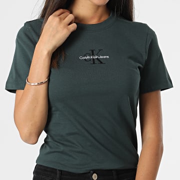  Calvin Klein - Tee Shirt Slim Femme 0478 Vert