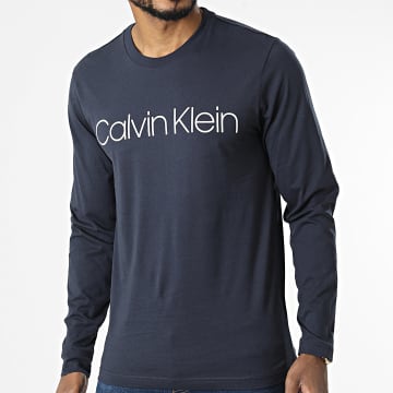  Calvin Klein - Tee Shirt Manches Longues 4690 Bleu Marine