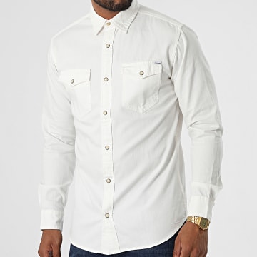  Jack And Jones - Chemise Jean A Manches Longues Sheridan Beige Clair