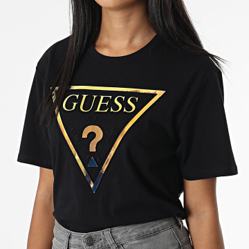  Guess - Tee Shirt Femme M2BI0B Noir Iridescent