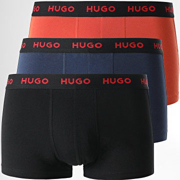  HUGO - Lot De 3 Boxers 50469766 Noir Bleu Marine Orange