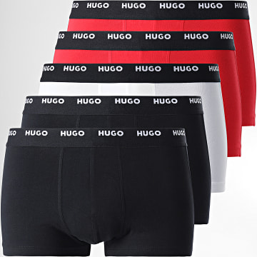 HUGO - Lot De 5 Boxers 50479944 Noir Rouge Blanc