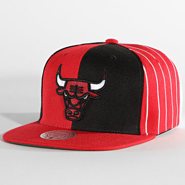  Mitchell and Ness - Casquette Snapback What The Pinstripe Chicago Bulls Rouge