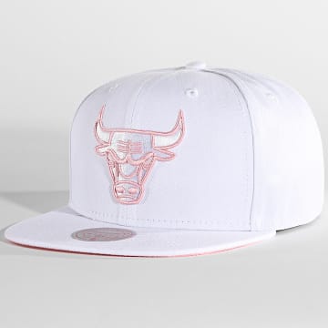  Mitchell and Ness - Casquette Snapback NBA Summer Suede Chicago Bulls Blanc