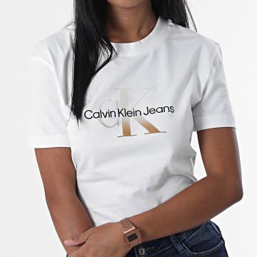  Calvin Klein - Tee Shirt Slim Femme 9797 Blanc