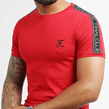  Final Club - Tee Shirt Avec Bandes Et Broderie 1047 Rouge