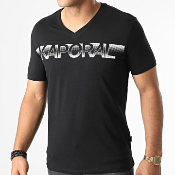  Kaporal - Tee Shirt Col V Bart Noir