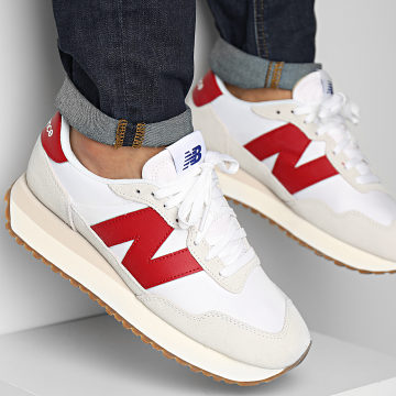  New Balance - Baskets Lifestyle 237 MS237RG White Red