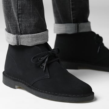  Clarks - Chaussures Desert Boots Black Suede