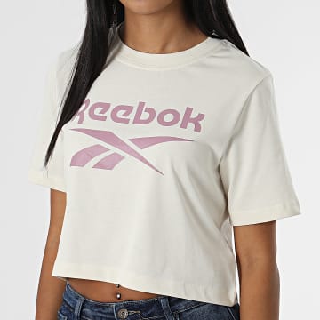  Reebok - Tee Shirt Femme Crop HI0534 Beige