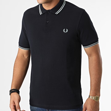  Fred Perry - Polo Manches Courtes Twin Tipped M3600 Bleu Marine