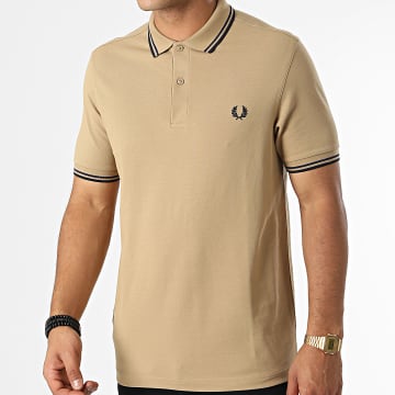  Fred Perry - Polo Manches Courtes Twin Tipped M3600 Beige