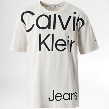  Calvin Klein - Tee Shirt Enfant Bold Institutional Logo 1461 Beige