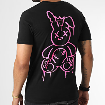 Sale Môme Paris - Maglietta del re dei conigli rosa nero fluo