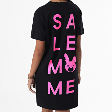  Sale Môme Paris - Robe Tee Shirt Femme Lapin Noir Rose Fluo