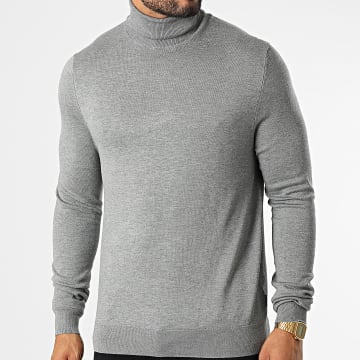  Only And Sons - Pull Col Roulé Wyler Life Gris Chiné