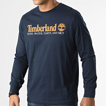  Timberland - Tee Shirt Manches Longues New Core A5VM1 Bleu Marine