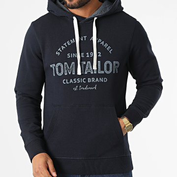 Tom Tailor - Felpa con cappuccio 1032914 blu navy