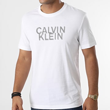  Calvin Klein - Tee Shirt Distorted Logo 0113 Blanc