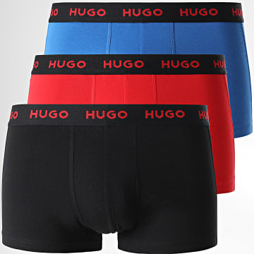  HUGO - Lot De 3 Boxers 50469766 Noir Rouge Bleu Roi