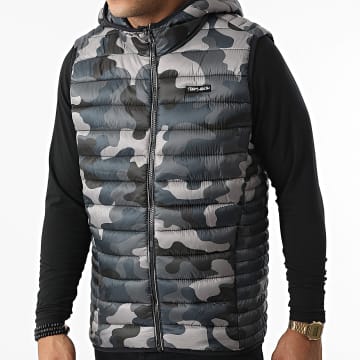 Teddy Smith - Doudoune Sans Manches Camouflage Terry 12016232D Vert Kaki