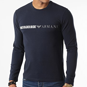  EA7 Emporio Armani - Tee Shirt Manches Longues 111984-2F525 Bleu Marine