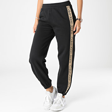  Calvin Klein - Pantalon Jogging A Bandes Femme 9738 Noir