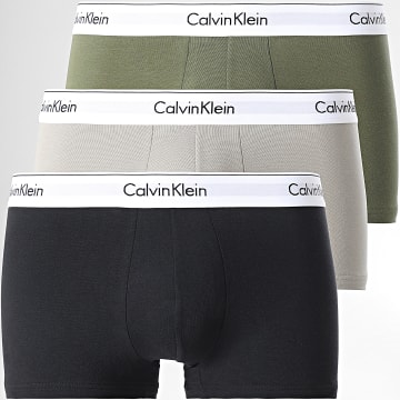  Calvin Klein - Lot De 3 Boxers NB2380A Noir Vert Kaki Beige