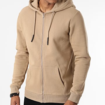  Only And Sons - Sweat Zippé Capuche Ceres Life Beige