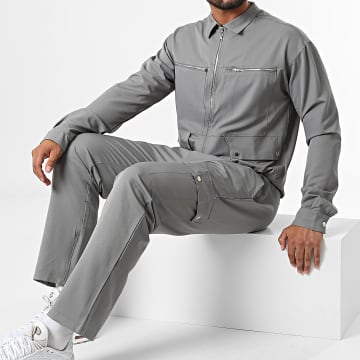 Classic Series - KL-2093 Set giacca con zip e pantaloni cargo grigio