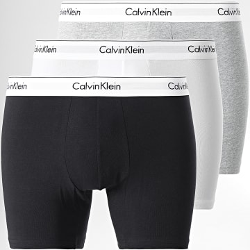  Calvin Klein - Lot De 3 Boxers NB2381A Noir Blanc Gris Chiné