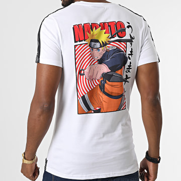  Naruto - Tee Shirt A Bandes Kunai Blanc