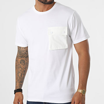  John H - Tee Shirt Poche T8815 Blanc