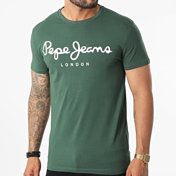  Pepe Jeans - Tee Shirt Original Stretch PM508210 Vert